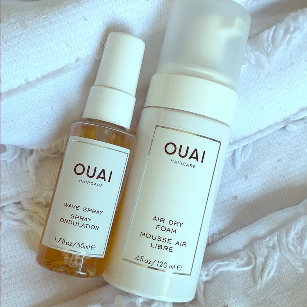 Ouai Air Dry Foam and Wave Spray